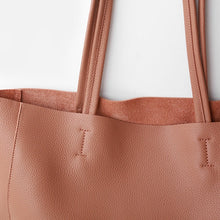 Load image into Gallery viewer, Coral Pink Handcrafted Leather Tote Bag
