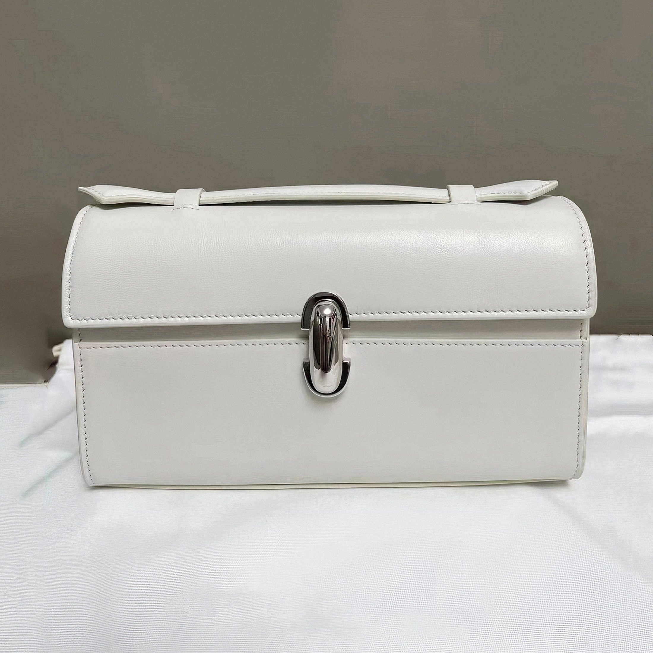 Elegant Luxury Leather Clutch Small Handbag Top leather Evening Handle Bag