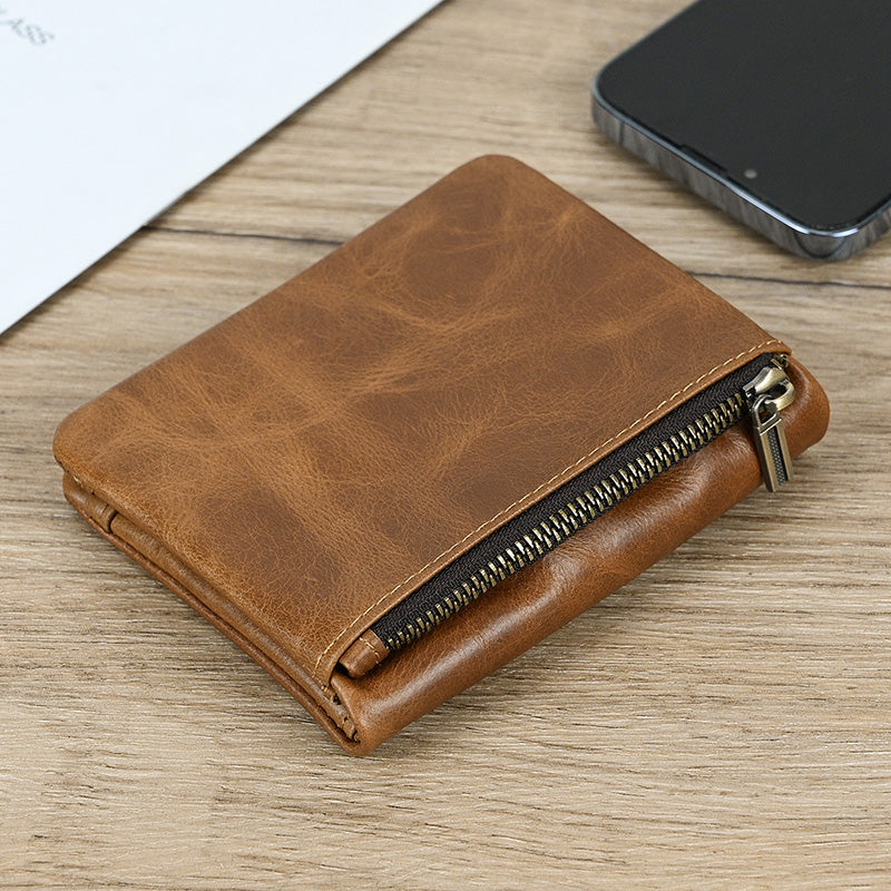 Simple Handmade Genuine Leather Wallet Purse