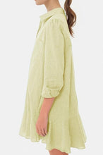 Load image into Gallery viewer, Simple Collar Buttons Down Ruffled Mini Dress

