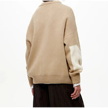 Load image into Gallery viewer, Print Knitted Pullover Long Sleeves Loose Sweater
