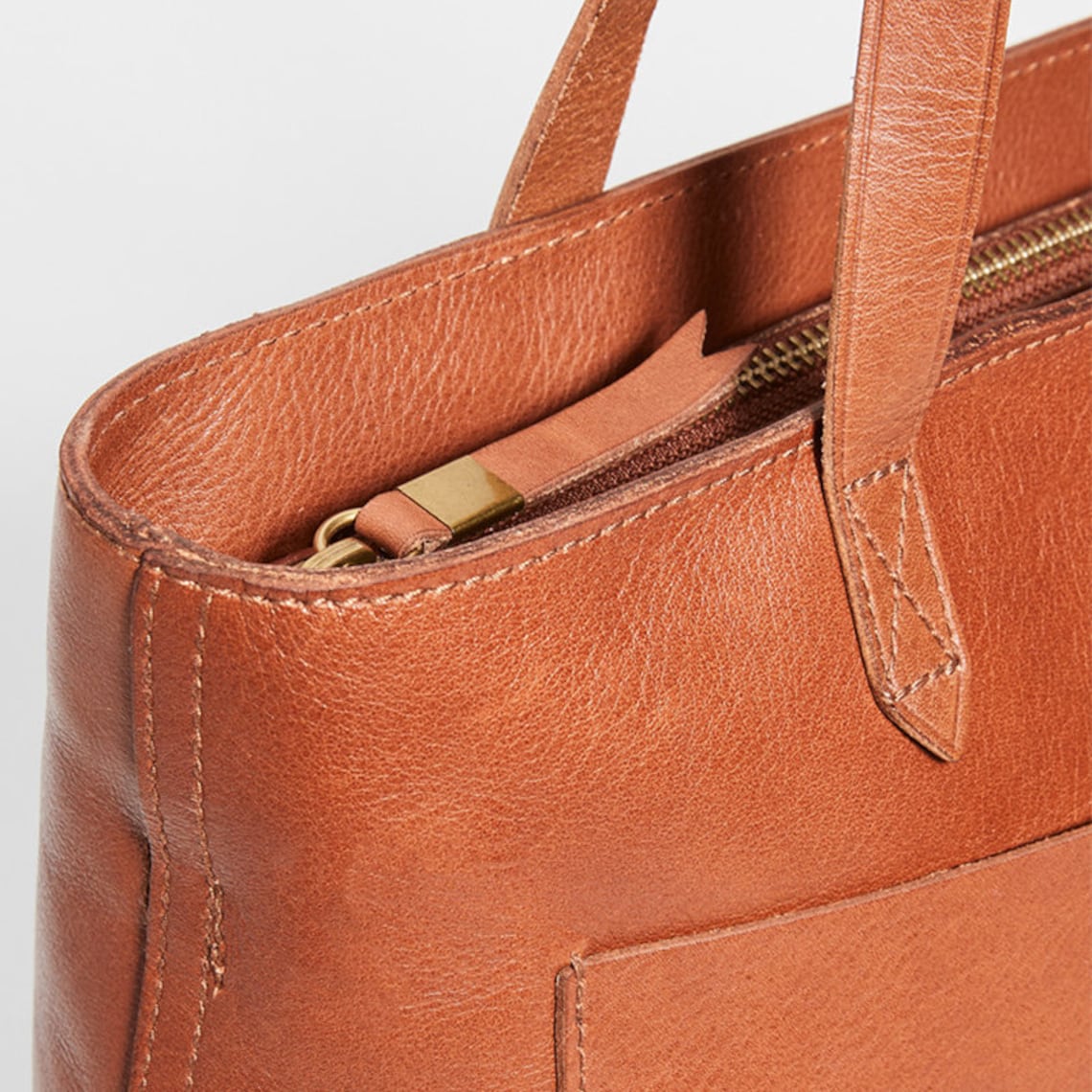 Simple Full Grain Leather Tote Bag