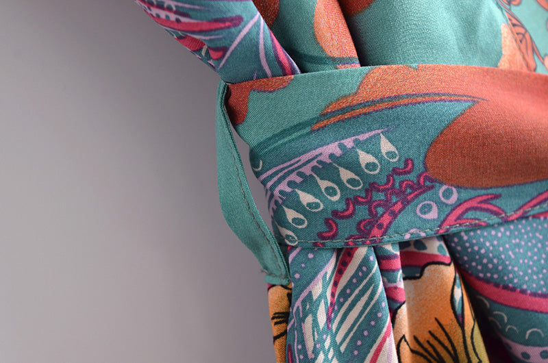 Boho Moon Light Kimono Robe Beach Cover up