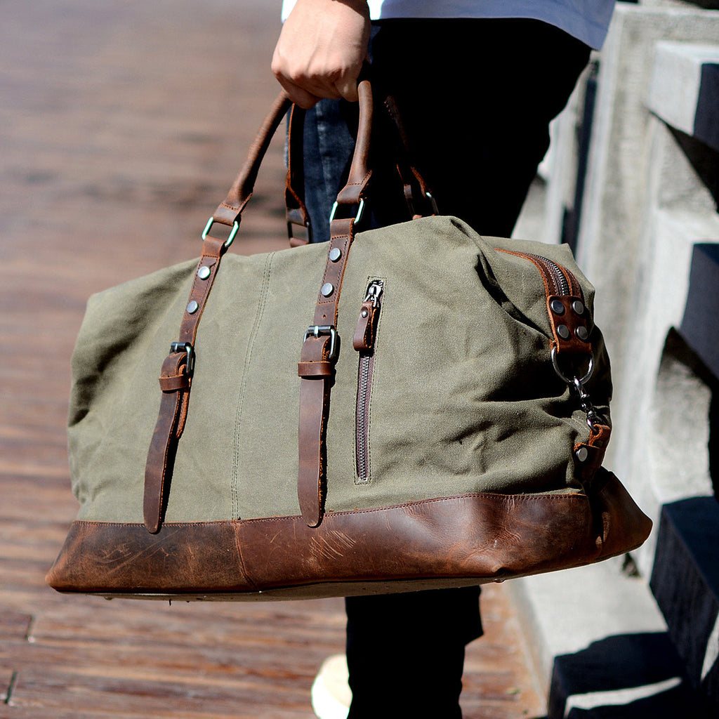 Waxed Canvas Duffel Bag Carry-on Bag