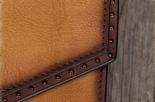 Leather Trifold Wallet with Coin Pocket and Card Holder for Women