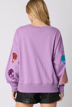 Load image into Gallery viewer, Halloween Skull Sequin Loose Casual Sweatshirt
