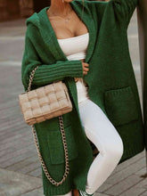 Load image into Gallery viewer, Large Long Simply Live Hooded Cardigan
