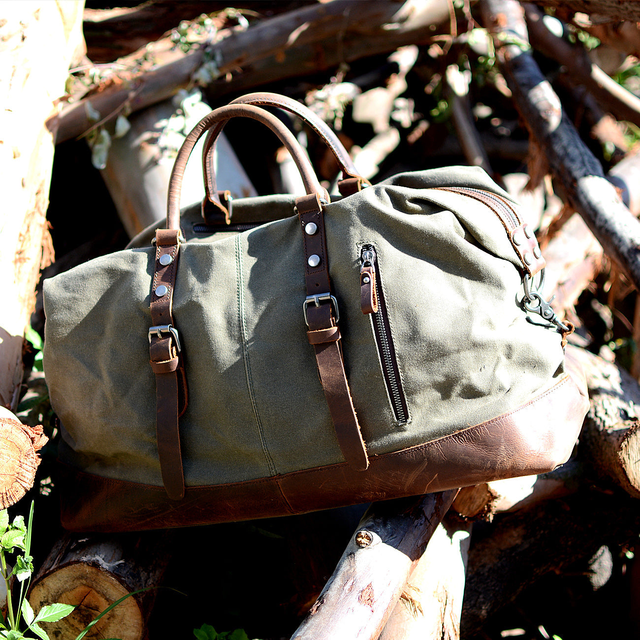 Waxed Canvas Duffel Bag Carry-on Bag