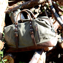 Load image into Gallery viewer, Waxed Canvas Duffel Bag Carry-on Bag
