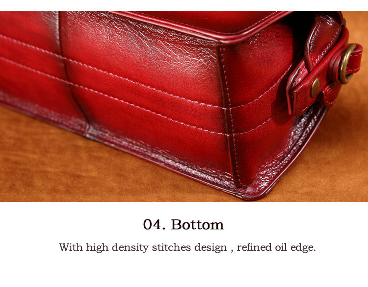 Retro Women Leather Doctor Bag Handbag