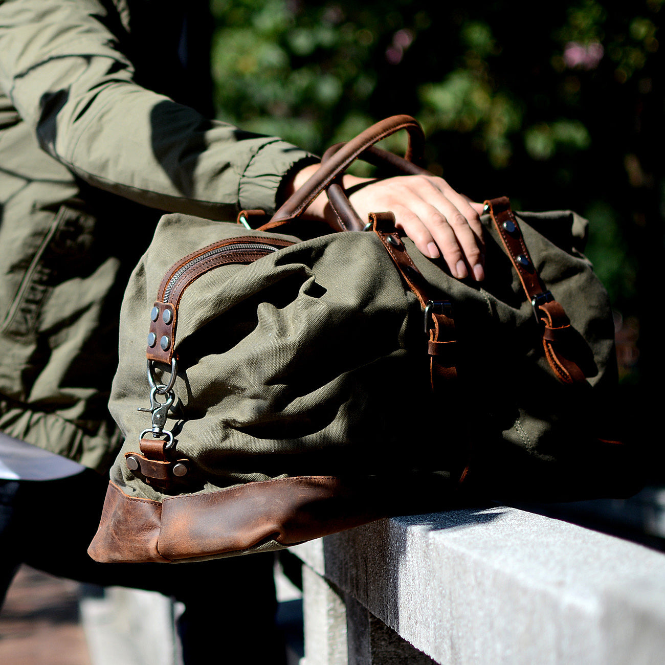 Waxed Canvas Duffel Bag Carry-on Bag