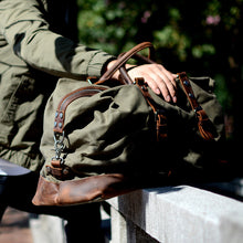 Load image into Gallery viewer, Waxed Canvas Duffel Bag Carry-on Bag
