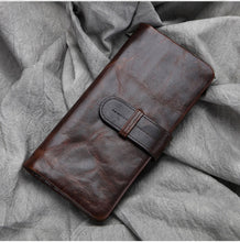 Load image into Gallery viewer, Retro Full Grain Leather Long Purse/Wallet
