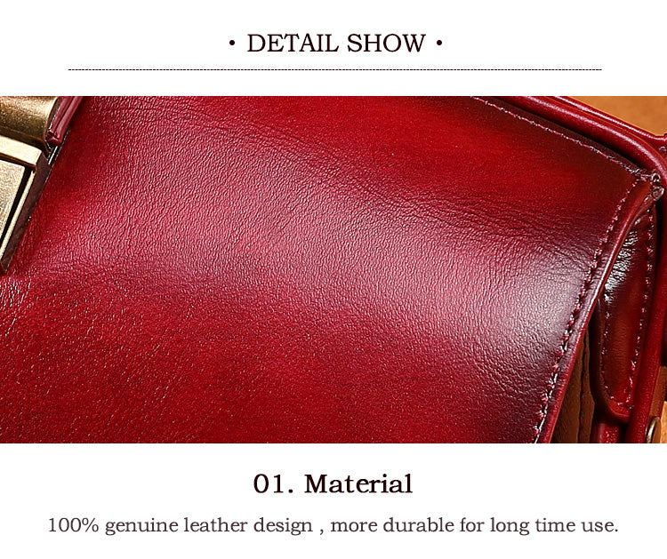 Retro Women Leather Doctor Bag Handbag