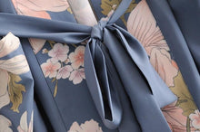 Load image into Gallery viewer, Boho Peacok Floral Print Kimono Robe Cover Up
