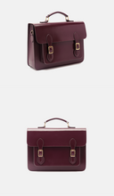 Load image into Gallery viewer, Black Classic Convertible Leather Backpack School Bag Satchel Briefcase Handbag
