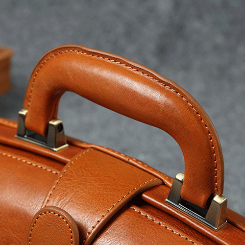 Small Leather Bag Doctor Bag Handbag Purse for Women