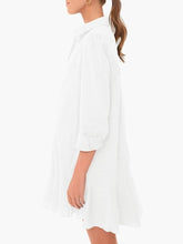Load image into Gallery viewer, Simple Collar Buttons Down Ruffled Mini Dress
