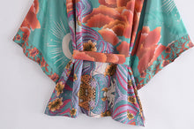 Load image into Gallery viewer, Boho Moon Light Kimono Robe Beach Cover up
