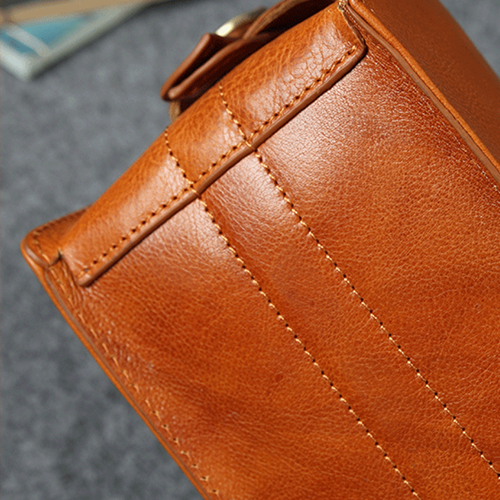 Small Leather Bag Doctor Bag Handbag Purse for Women