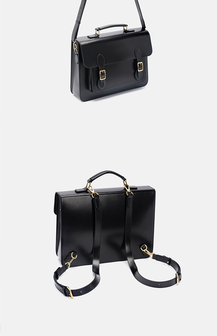 Classic Convertible Leather Backpack School Bag Satchel Briefcase Handbag