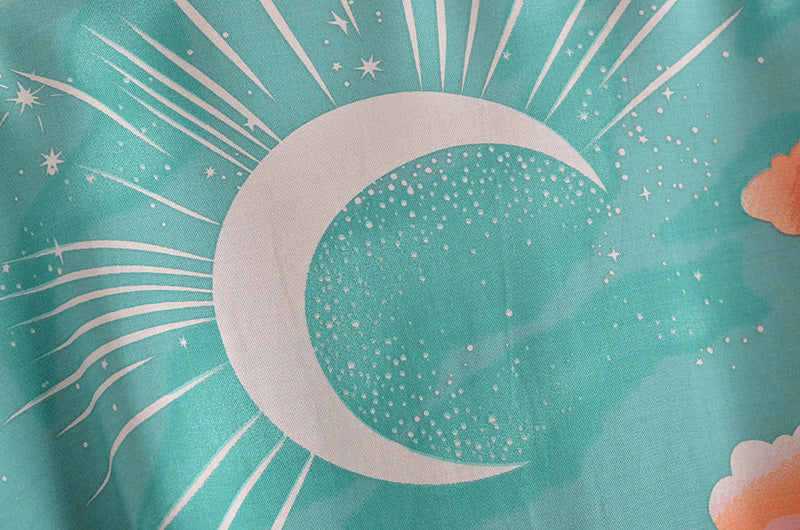 Boho Moon Light Kimono Robe Beach Cover up
