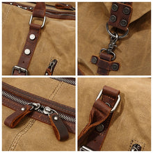 Load image into Gallery viewer, Waxed Canvas Duffel Bag Carry-on Bag

