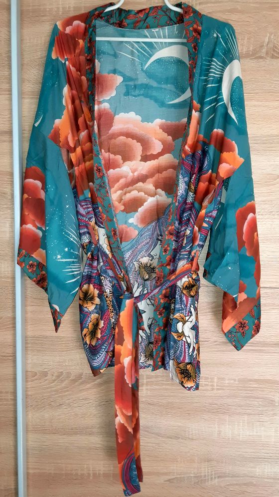 Boho Moon Light Kimono Robe Beach Cover up