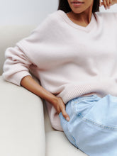 Load image into Gallery viewer, V Neck Long Sleeve Loose Knit Sweater
