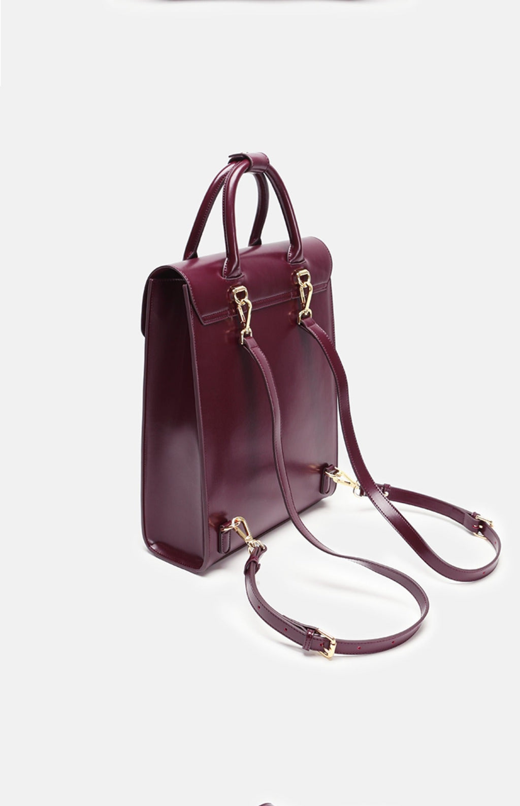 Large Laptop Briefcase Leather Backpack