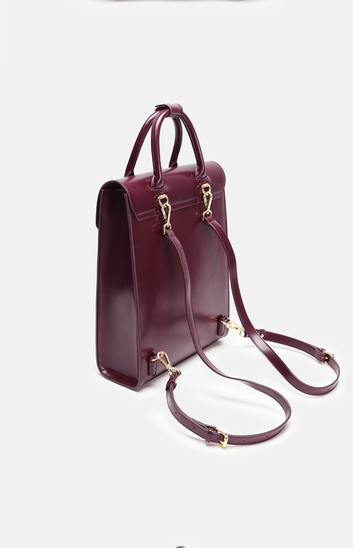 Large Laptop Briefcase Leather Backpack