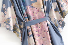 Load image into Gallery viewer, Boho Peacok Floral Print Kimono Robe Cover Up
