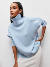 Load image into Gallery viewer, Simple Loose Turtleneck Long Sleeve Sweater
