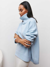 Load image into Gallery viewer, Simple Loose Turtleneck Long Sleeve Sweater
