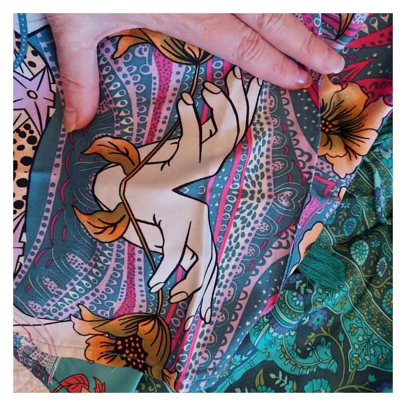 Boho Moon Light Kimono Robe Beach Cover up