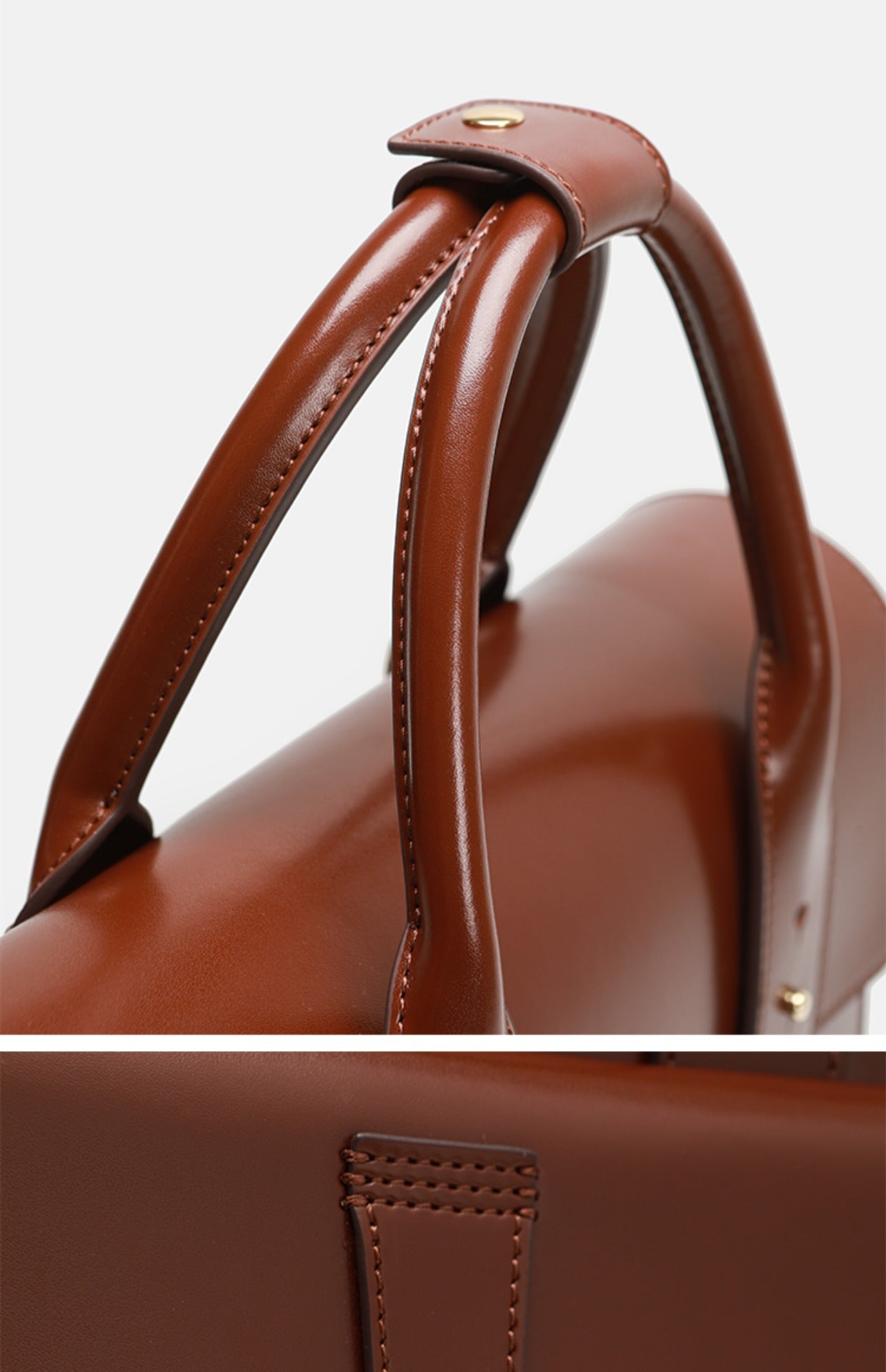 Black Large Laptop Briefcase Leather Backpack