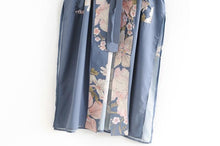 Load image into Gallery viewer, Boho Peacok Floral Print Kimono Robe Cover Up
