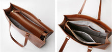 Load image into Gallery viewer, Large Leather Tote Bag Women&#39;s Shoulder Bag Briefcase
