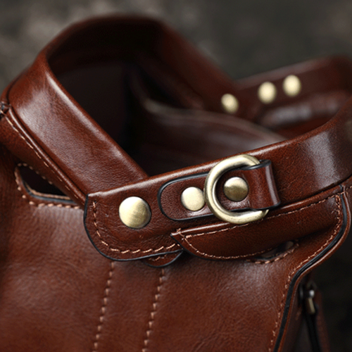 Small Leather Bag Doctor Bag Handbag Purse for Women