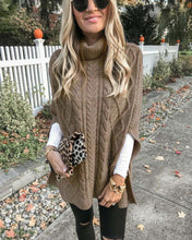 Load image into Gallery viewer, Casual Loose Solid Color Turtleneck Sweater
