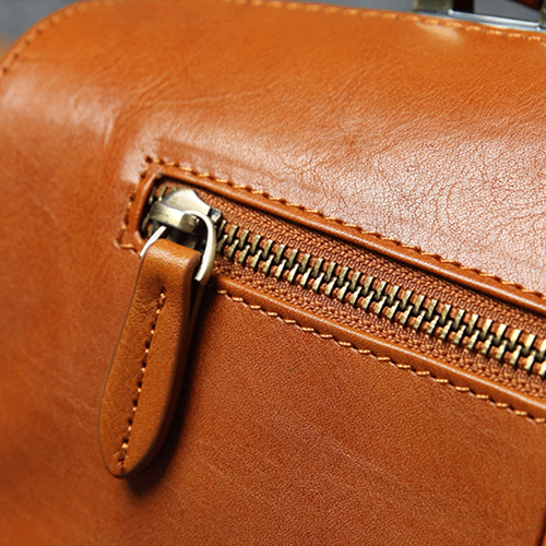 Small Leather Bag Doctor Bag Handbag Purse for Women