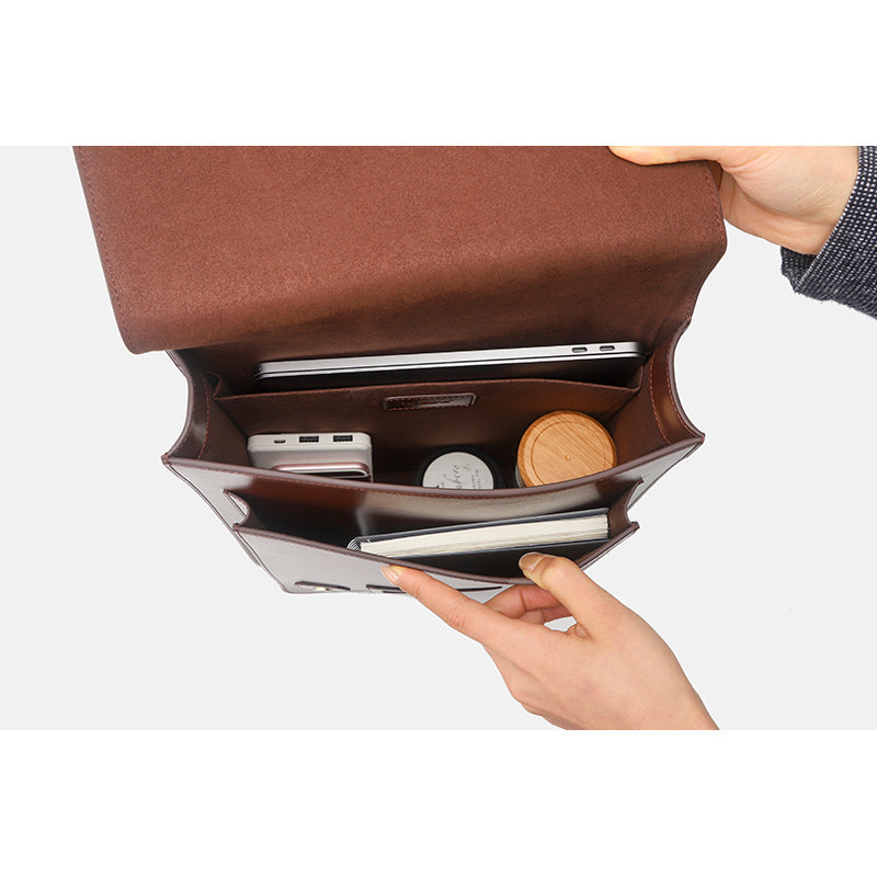 Black Classic Women Vertical Satchel Backpack Bag