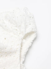 Load image into Gallery viewer, Off Shoulder High Waist Hollow Out Lace Midi Dress
