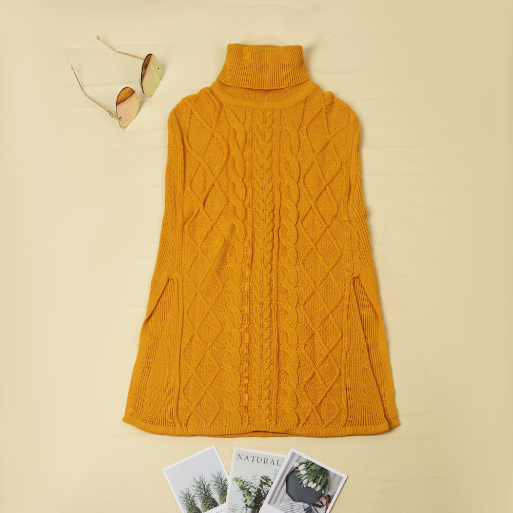 Casual Loose Solid Color Turtleneck Sweater