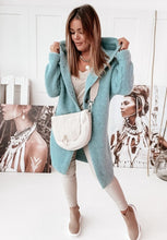 Load image into Gallery viewer, Buckle Hooded Collar Sweater Cardigan Outerwear
