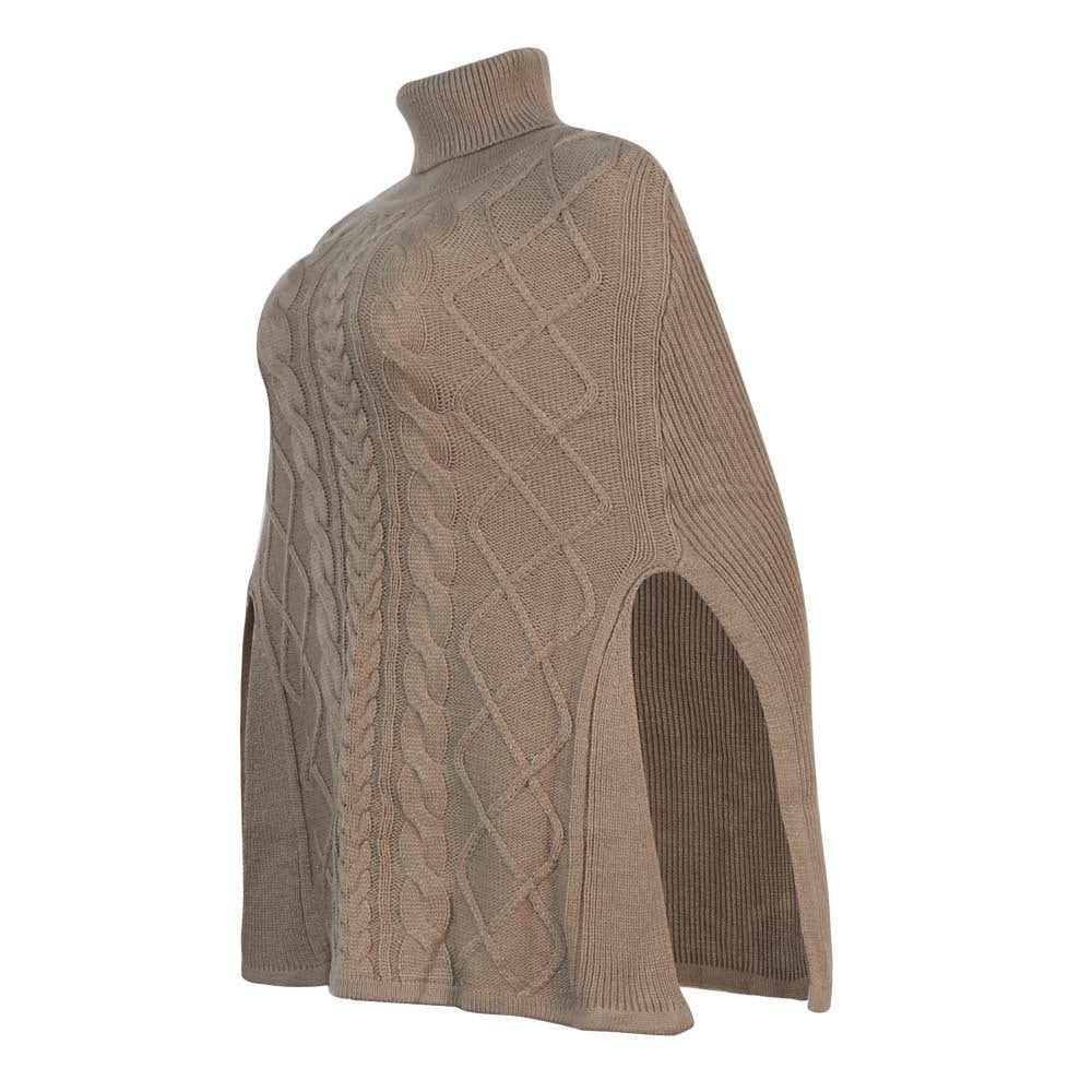 Casual Loose Solid Color Turtleneck Sweater