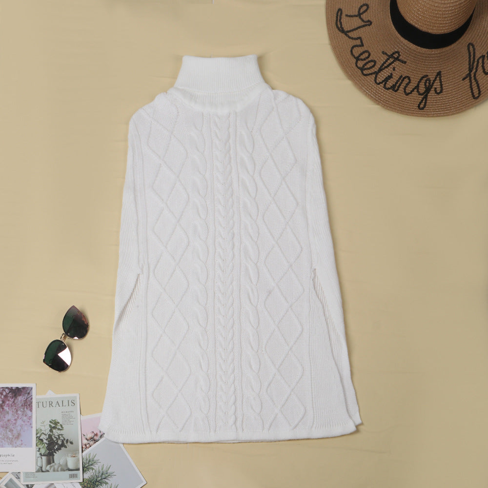 Casual Loose Solid Color Turtleneck Sweater