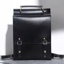 Load image into Gallery viewer, Black Classic Satchel Laptop Leather School Backpack for Women
