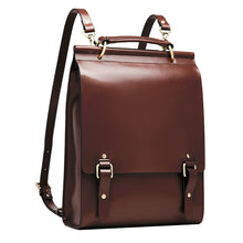 Load image into Gallery viewer, Black Classic Satchel Laptop Leather School Backpack for Women
