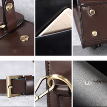 Load image into Gallery viewer, Black Classic Satchel Laptop Leather School Backpack for Women
